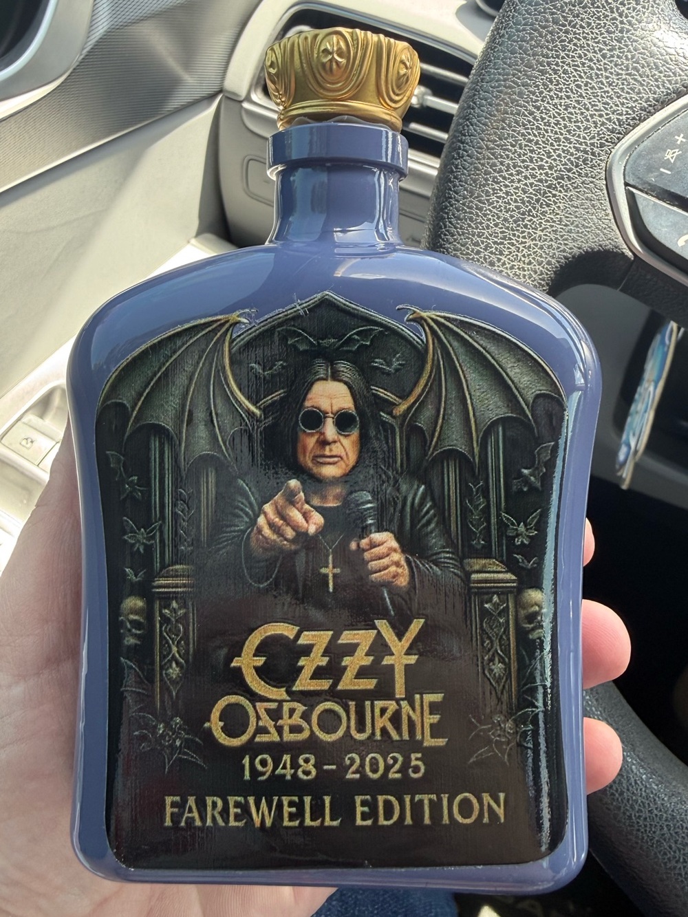 Ozzy Osbourne Farewell Edition Decanter - Purple and Gold